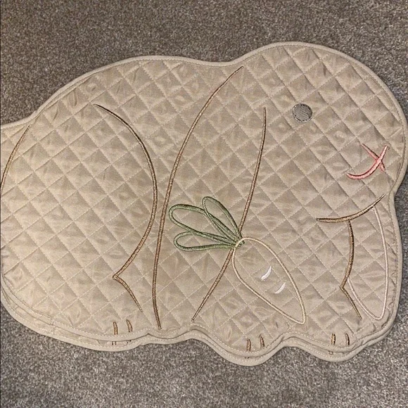 Quilted Bunny Placemat with Carrot Design - Picture 2 of 2